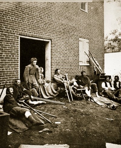 Verwundete der Union in Fredericksburg, Virginia, 1863 von Mathew B. Brady